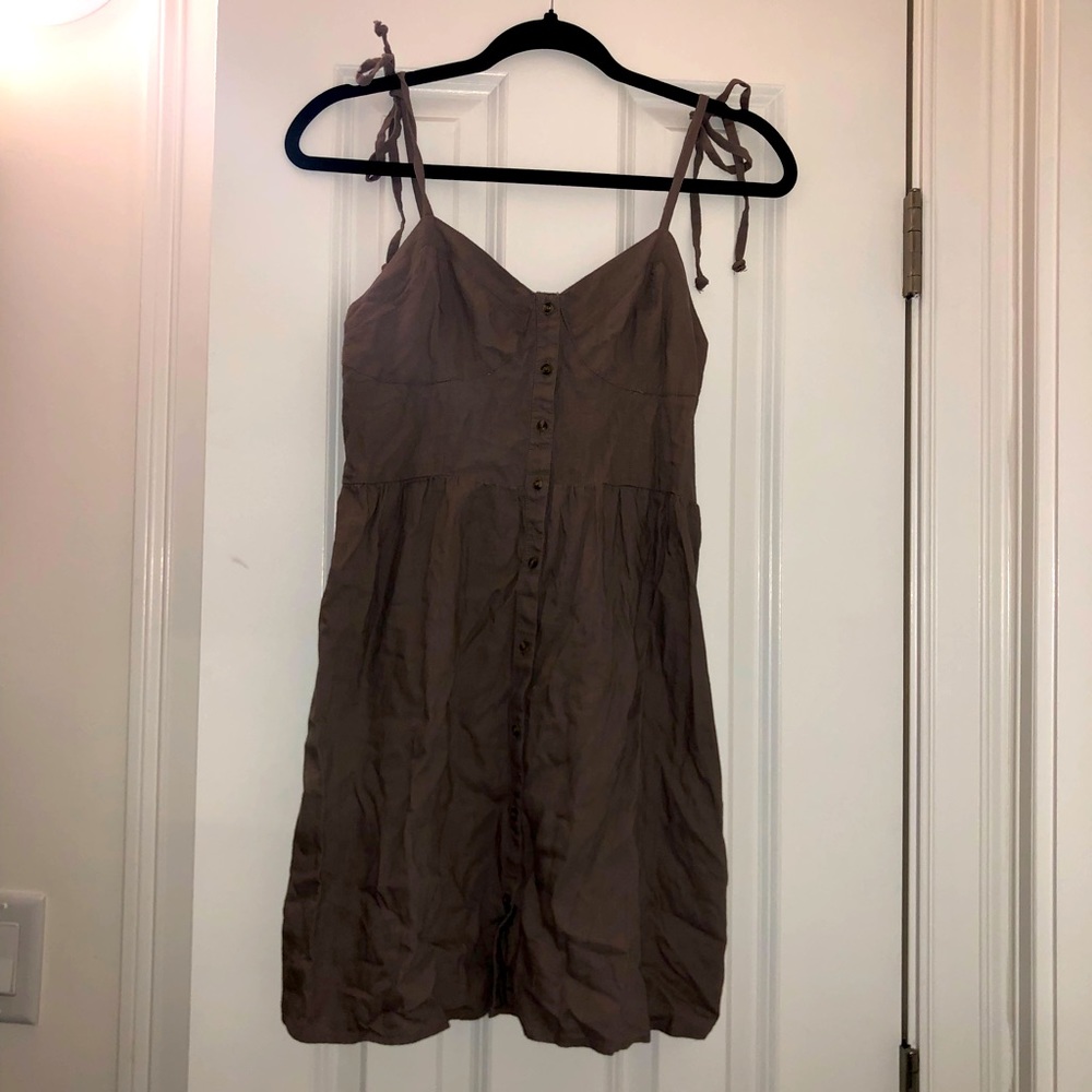 Purple button up dress